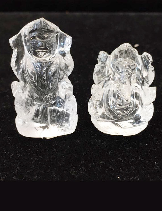 Natural Saphtik Lord Lakshmi &amp; Ganesha ji Certified — Buy Online India | Gemshub